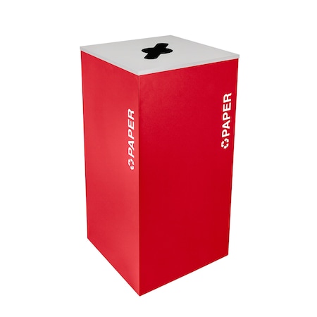 Ex-Cell Kaiser 36-Gal. Square Receptacle - Paper decal, Red RC-KD36-P RBX